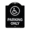 Signmission Parking With New Access Symbol Heavy-Gauge Aluminum Architectural Sign, 24" x 18", BS-1824-23407 A-DES-BS-1824-23407 - alternate 1